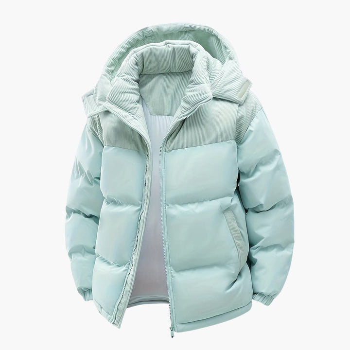 Lune London | Casual Hooded Jacket with Puffer and Color Block Design