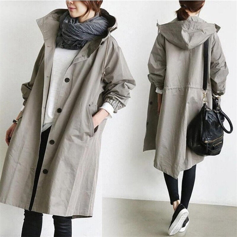 Lune London | Hooded trench coat for women