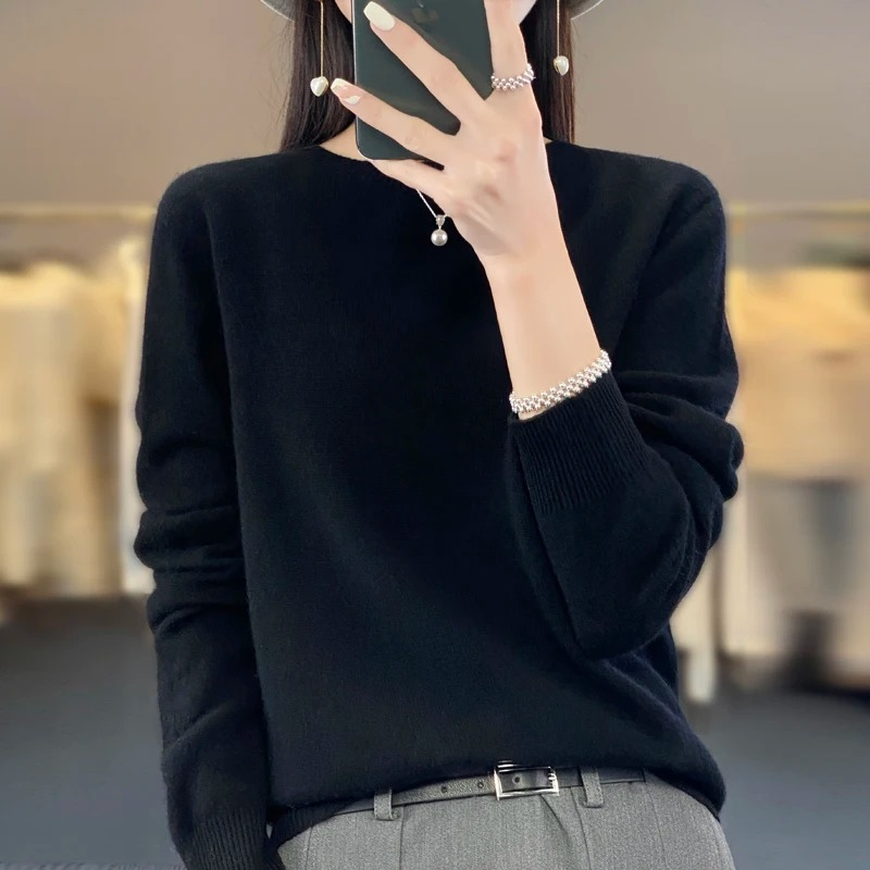 Lune London | Cashmere Pullover Women Stylish Round Neck, Soft & Comfortable