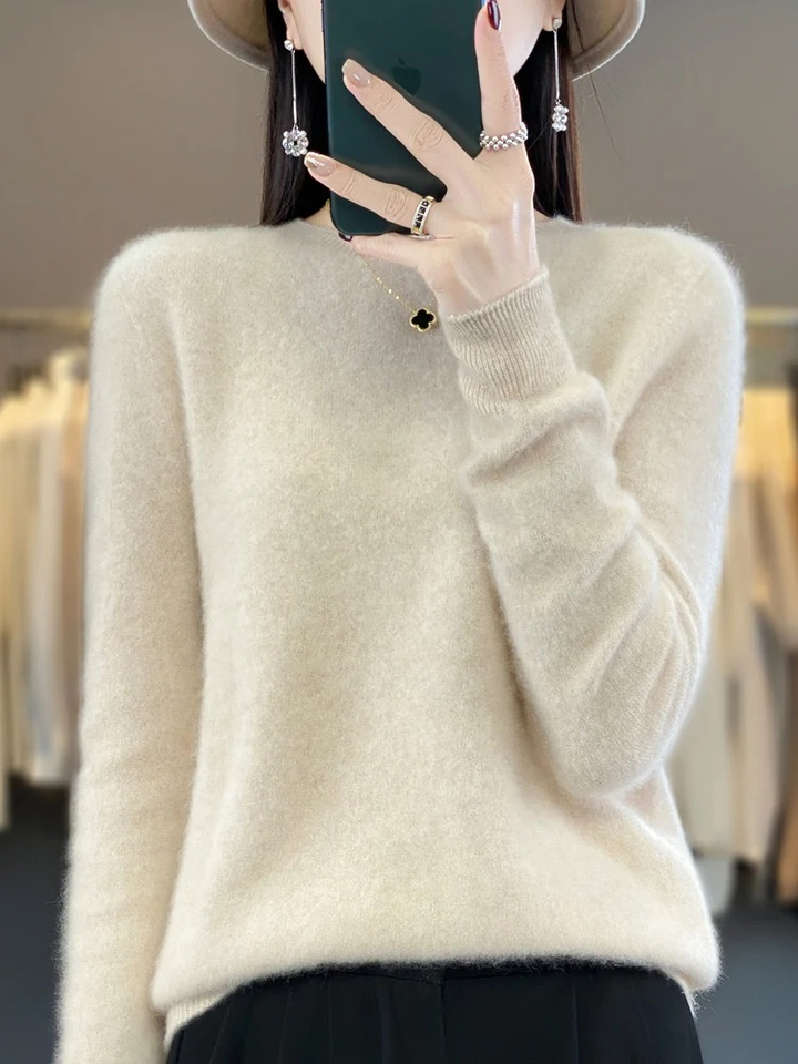 Lune London | Women's Cashmere Sweater Round Neck Soft Elegant Knit Sweater