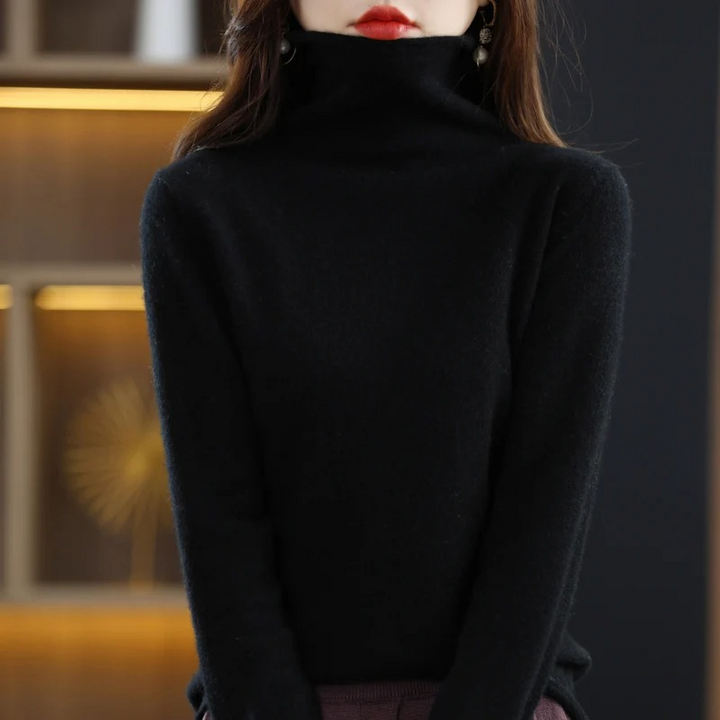 Lune London | Luxe Cashmere Pullover Women Soft Roll Neck Sweater Warm & Stylish