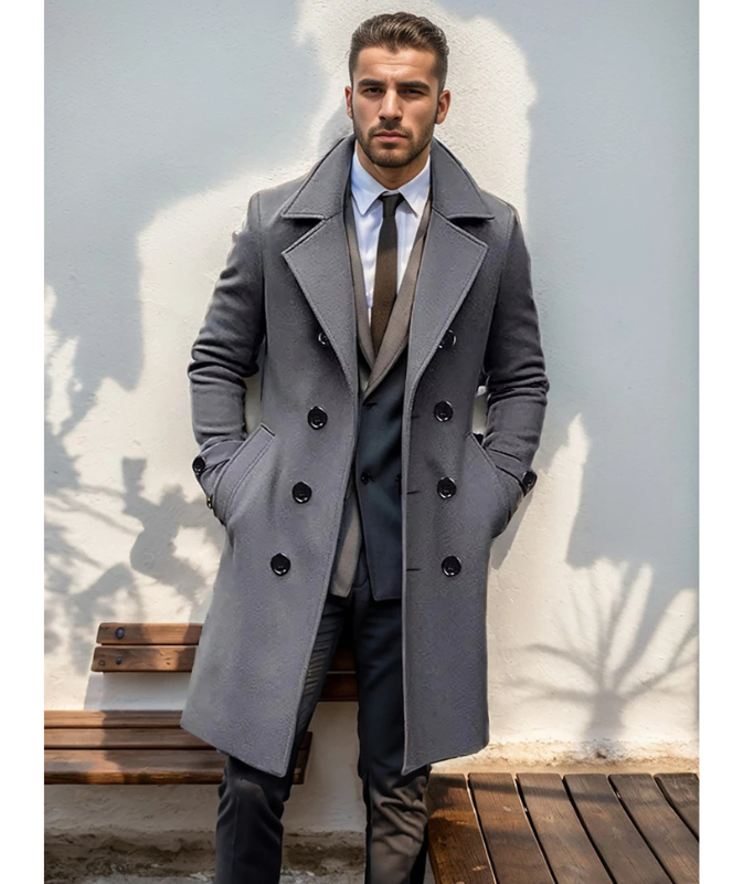 Lune London | Elegant Men's Double-Breasted Coat