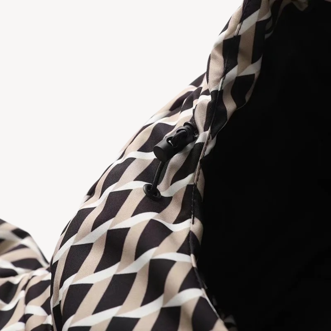 Lune London | Quilted jacket with belt and hood - Elegant winter jacket, water-repellent for daily and outdoor activities