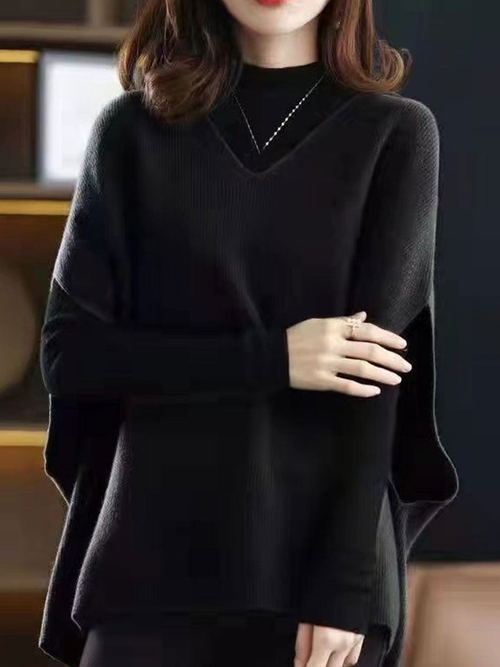 Lune London | Women's Casual V-Neck Knit Vest Solid Color Layer