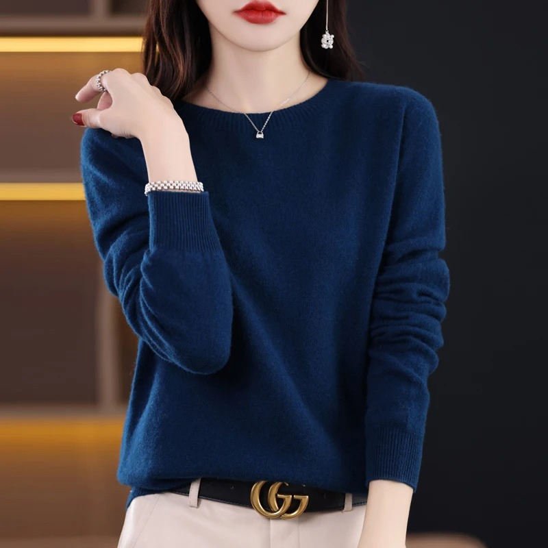 Lune London | Women's Sweater - Cashmere Round Neck Soft Luxury Warm Sweater