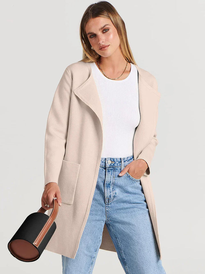 Lune London | Coat - Loose Fit - Knee Length - Wide Lapel - Minimalist Design