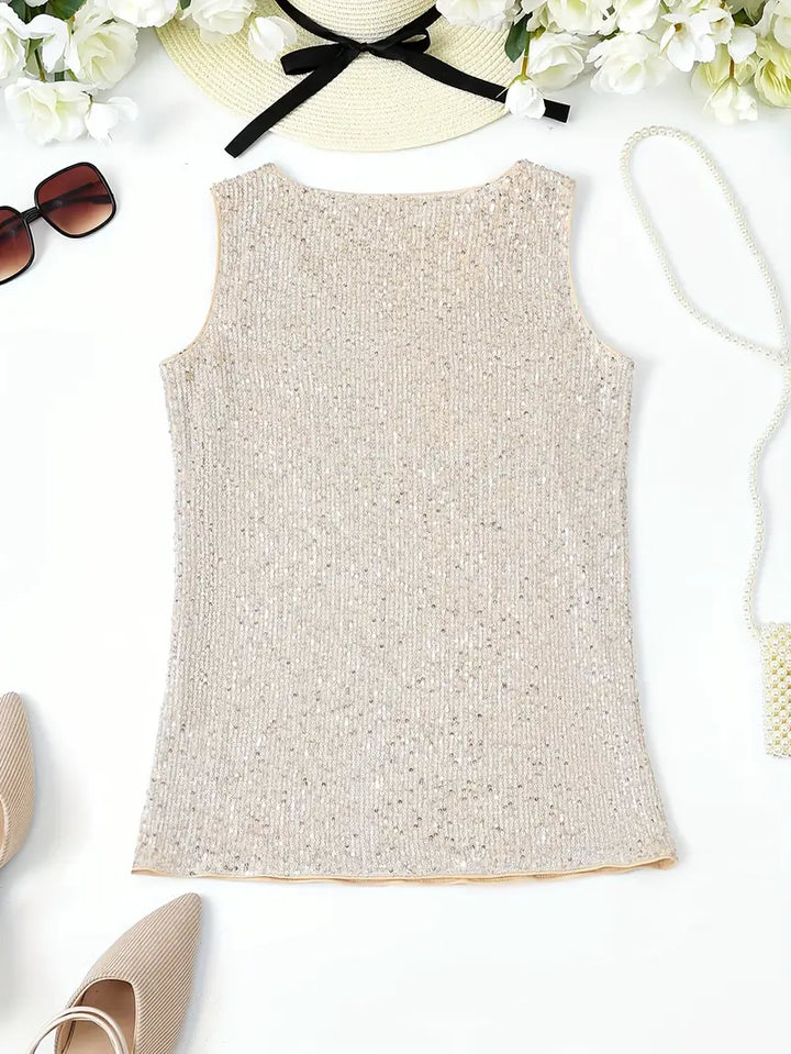 Lune London | Sleeveless Top with Sequins