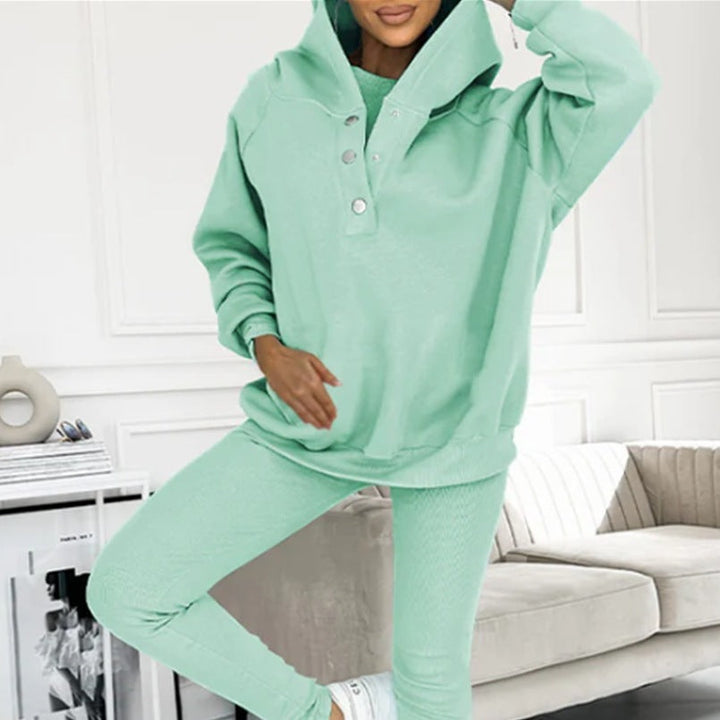 Lune London | 3-piece women's sports set with oversized sweatshirt and slim pants