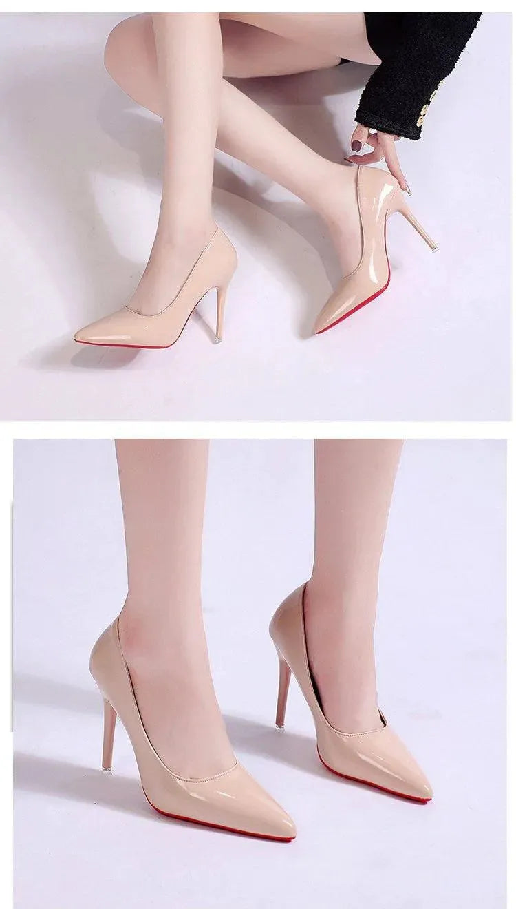 Women’s PU Stiletto Pumps mit Low Upper & High Heel | Lune London