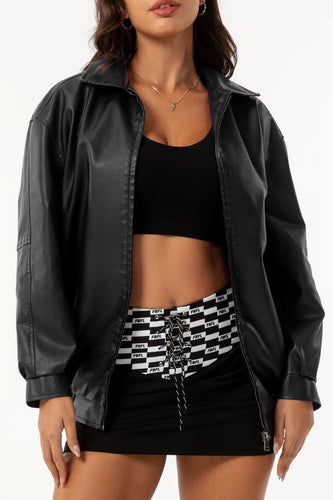Lune London | Revers leather jacket