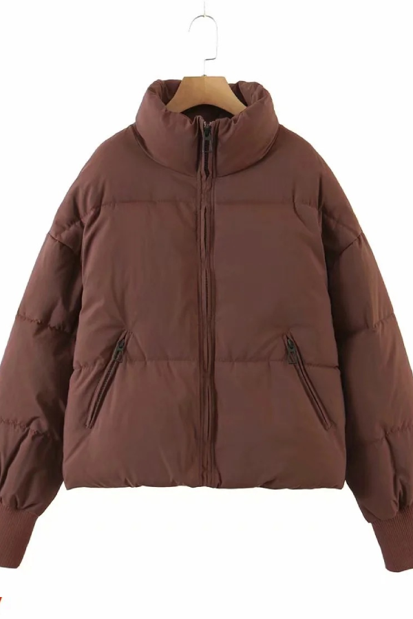 Lune London | Collars Zipper Pocket Thick Warm Cotton Jacket