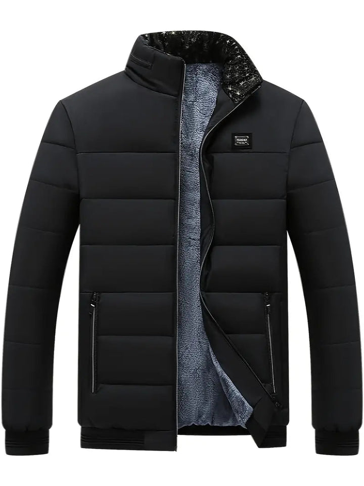 Lune London | fashionable men's jacket with high collar - thick and warm winter coat with velvet lining