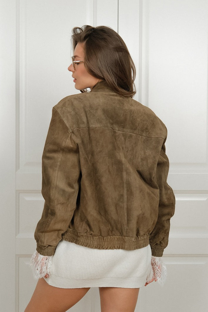 Lune London | Suede Stand Collar Jacket
