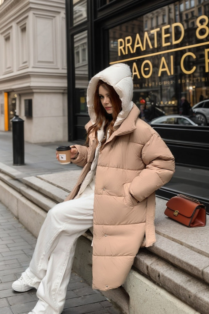 Lune London | Mid-length hooded puffer jacket