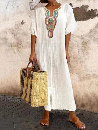 Lune London | Airy Caftan Dress with Ethnic Accent