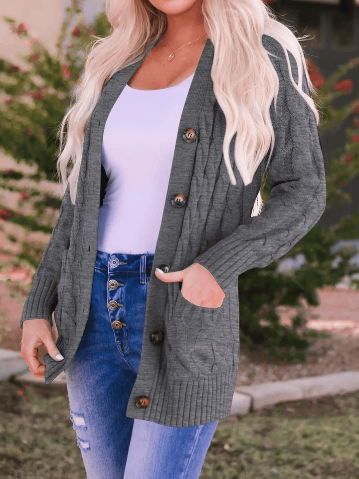 Lune London | Open Knit Cardigan with Cable Pattern