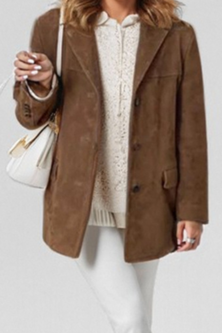 Lune London | Brown vintage jacket with flap pockets and buttons