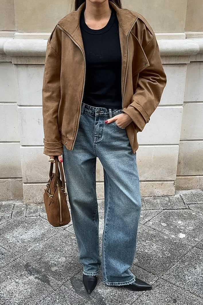 Lune London | Khaki Suede Collar Jacket