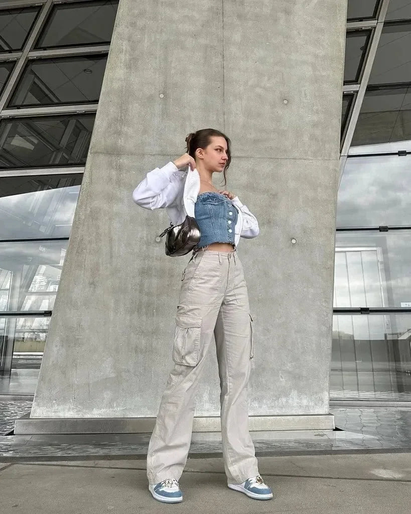 Lune London | Pantalon cargo ajustable à coupe droite