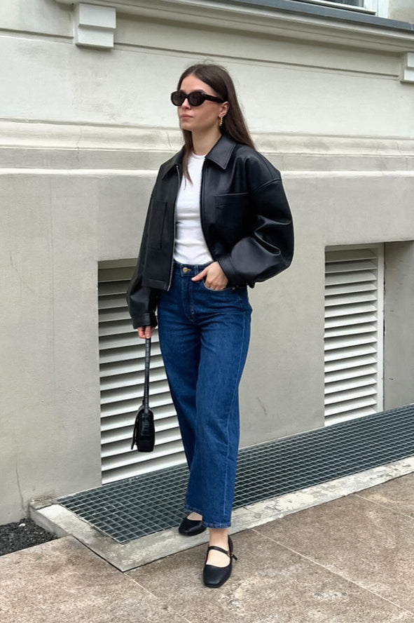 Lune London | Figure Matte Leather Short Jacket