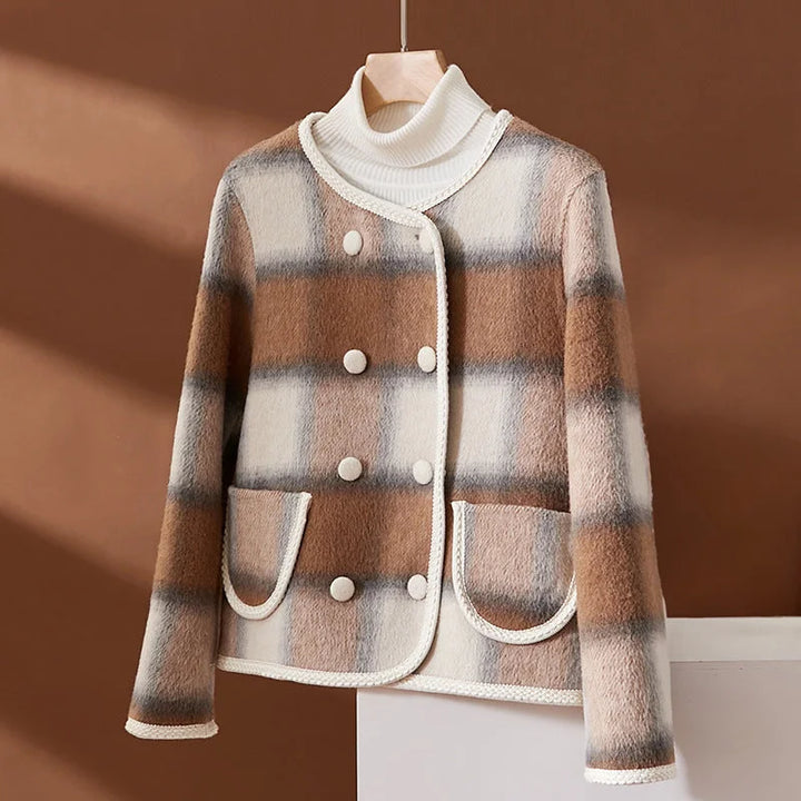 Lune London | Blazer élégant à carreaux pour femmes