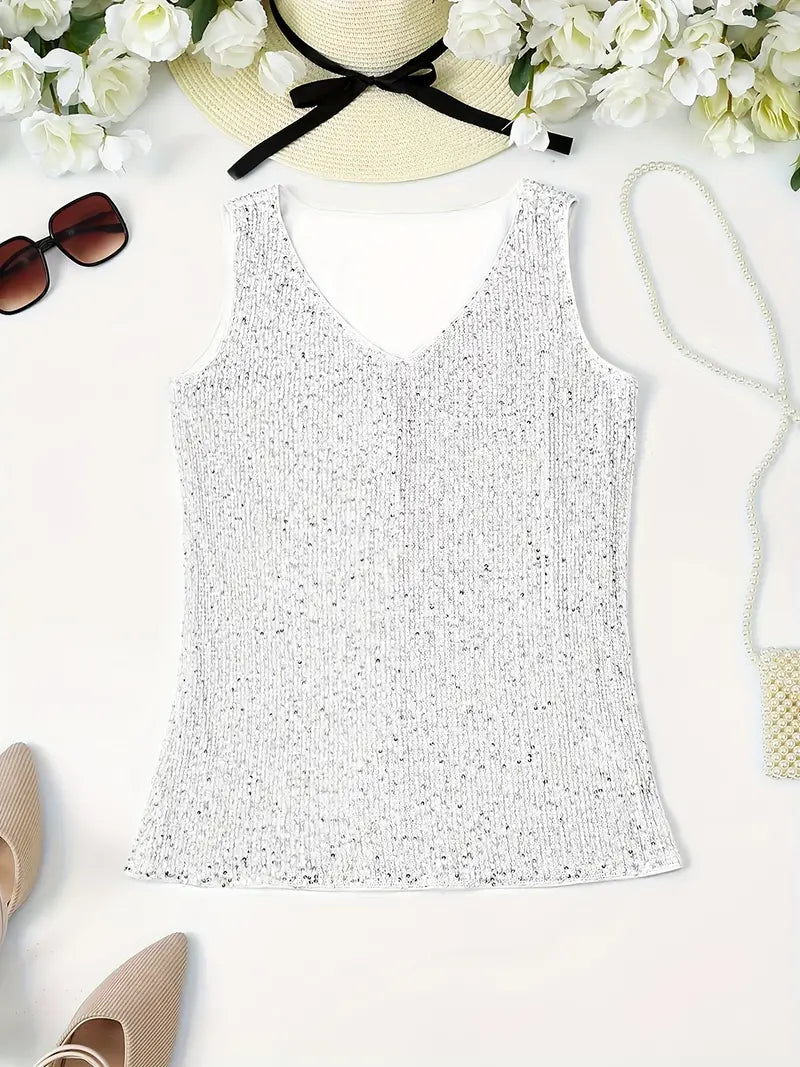 Lune London | Sleeveless Top with Sequins