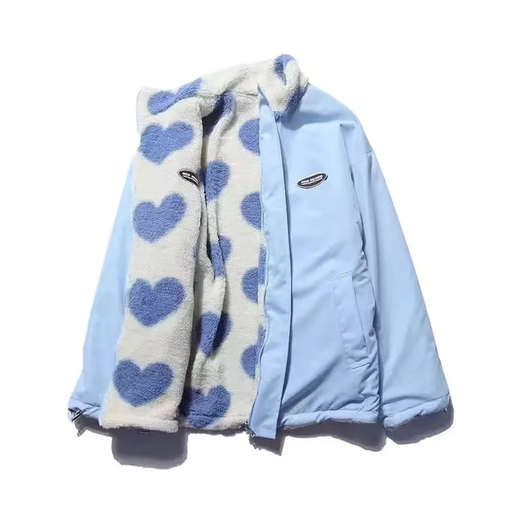 Lune London | double-sided women's coat with heart design