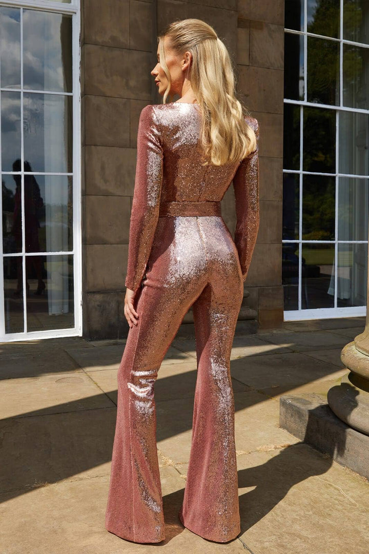 Lune London - Sequined Long Sleeve Jumpsuit