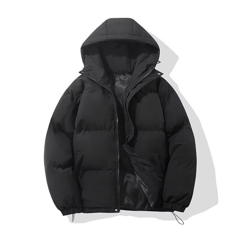 Lune London | Women's Jacket High Collar Hooded Zipper Design Cotton-Lined Jacket