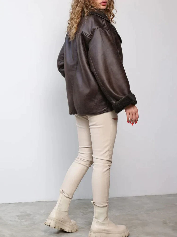 Lune London | Vintage Faux Leather Jacket for Women