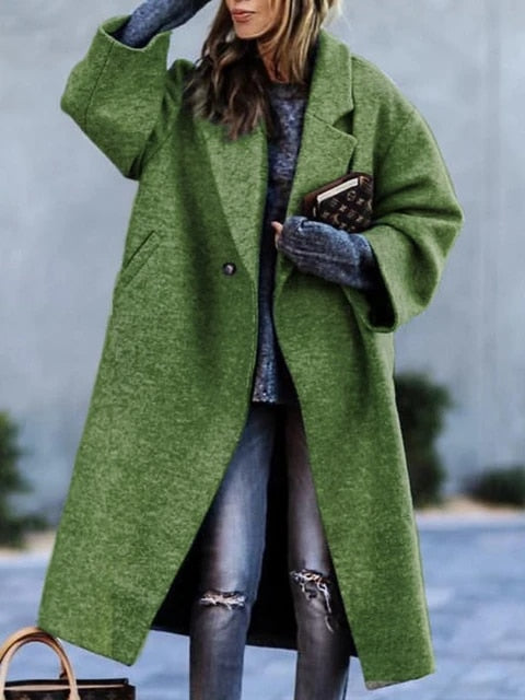 Lune London | Long coat for women with lapel collar for autumn and winter