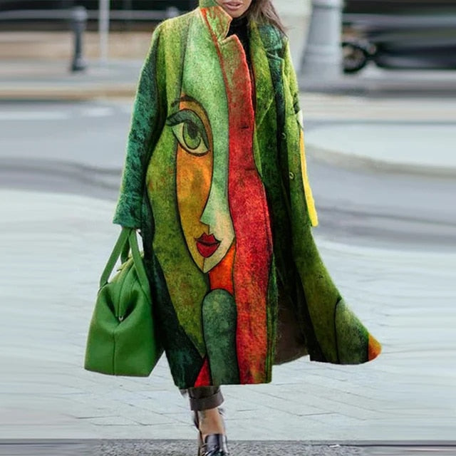 Lune London | Long coat for women with lapel collar for autumn and winter