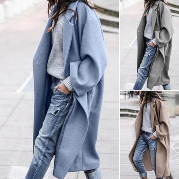 Lune London | Knee-Length Winter Coat with Large Collar for Women