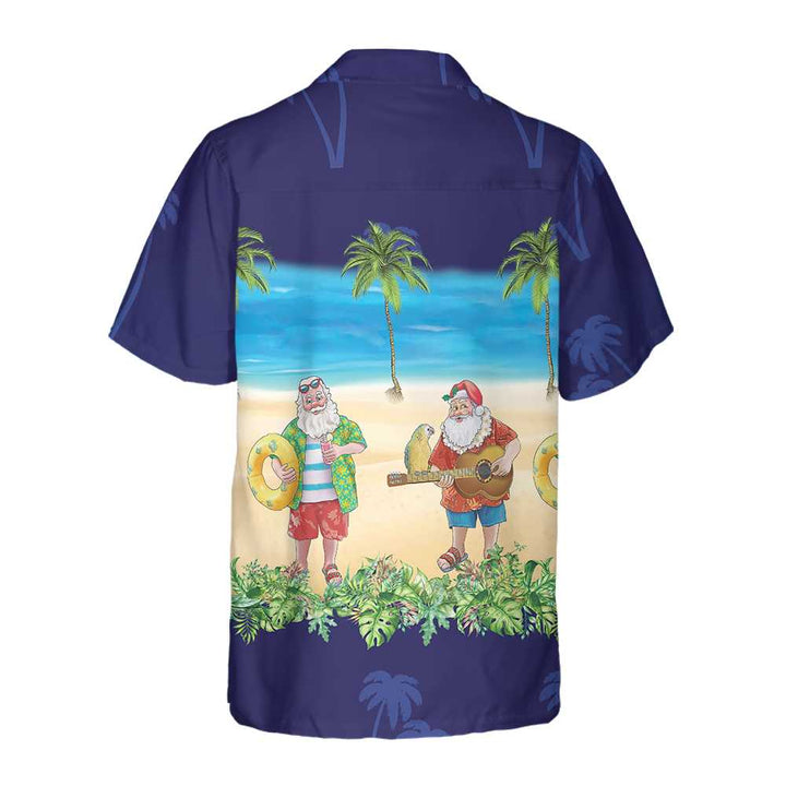 Lune London | Chemise Aloha Santa Chemise Hawaïenne, Chemise de vacances de Noël Santa amusante, Meilleur cadeau pour Noël