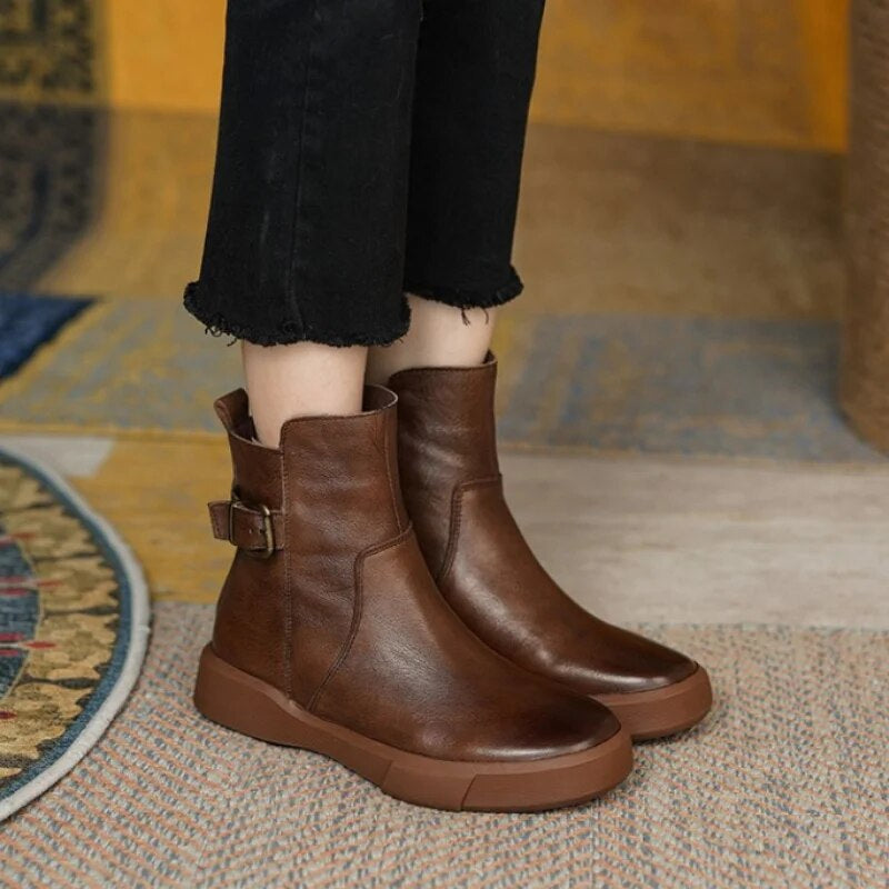 Lune London | Ankle boots for women, side buckle - Comfort Fit