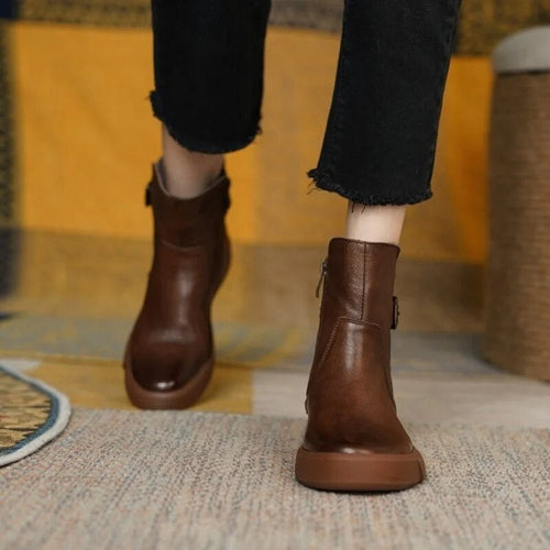 Lune London | Ankle boots for women, side buckle - Comfort Fit