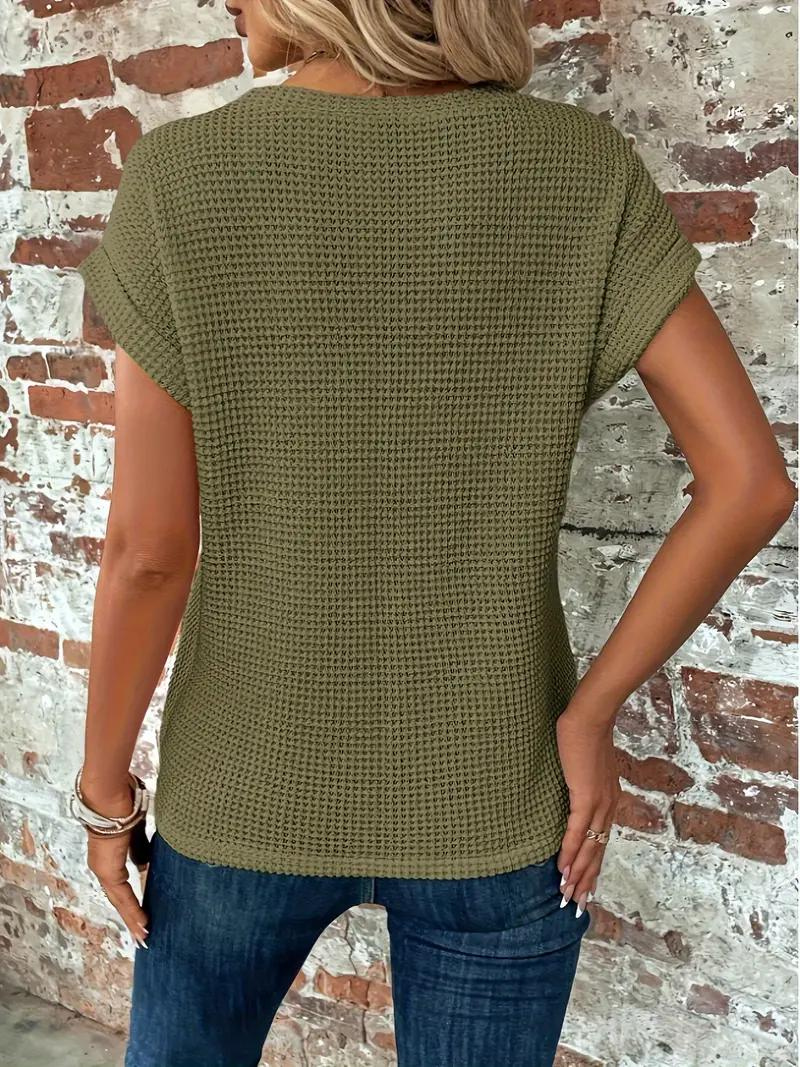 Lune London | Casual Knitted T-Shirt with Texture for Women