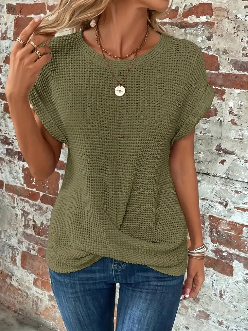Lune London | Casual Knitted T-Shirt with Texture for Women