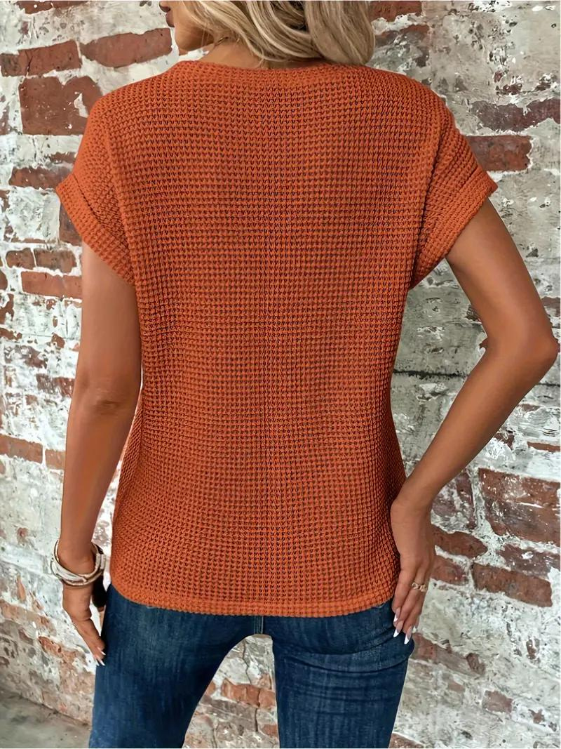 Lune London | Casual Knitted T-Shirt with Texture for Women