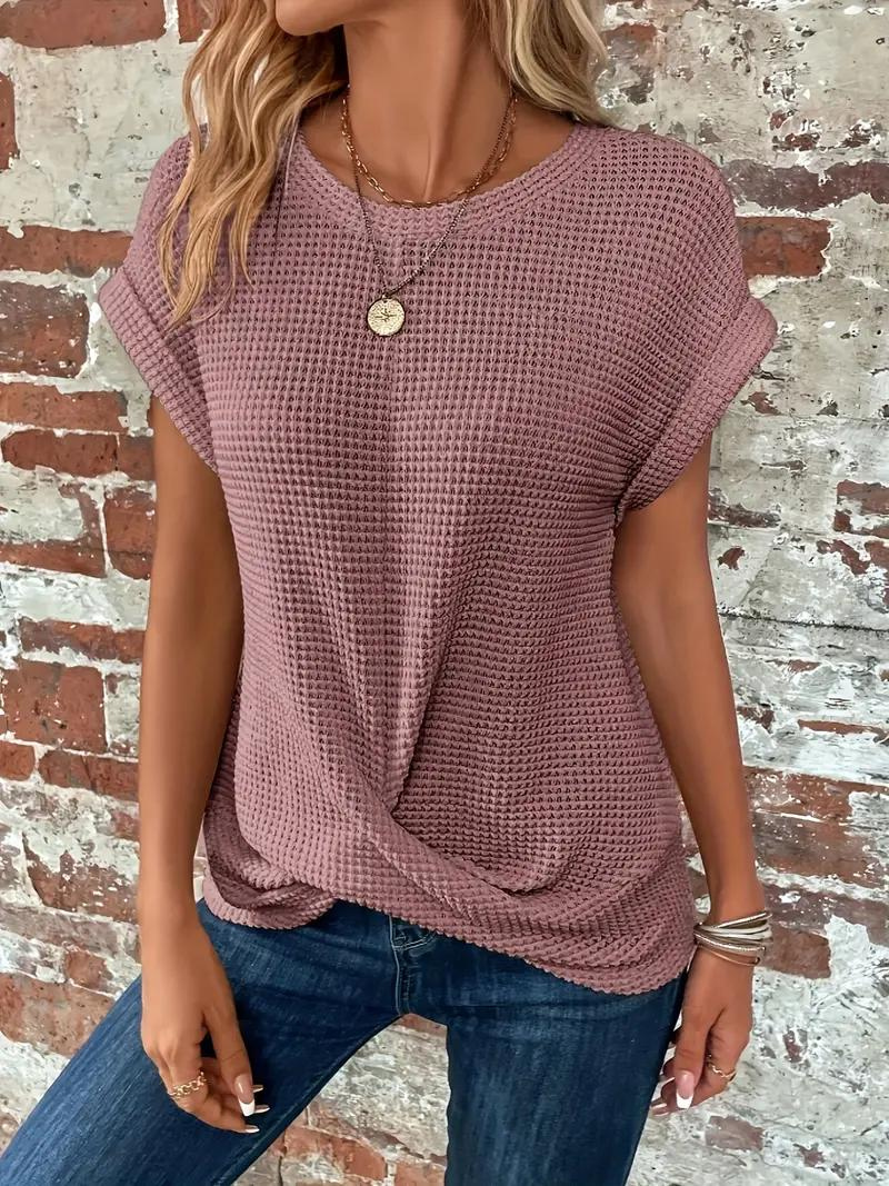Lune London | Casual Knitted T-Shirt with Texture for Women