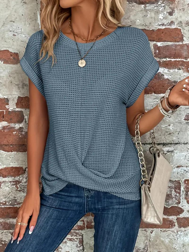 Lune London | Casual Knitted T-Shirt with Texture for Women