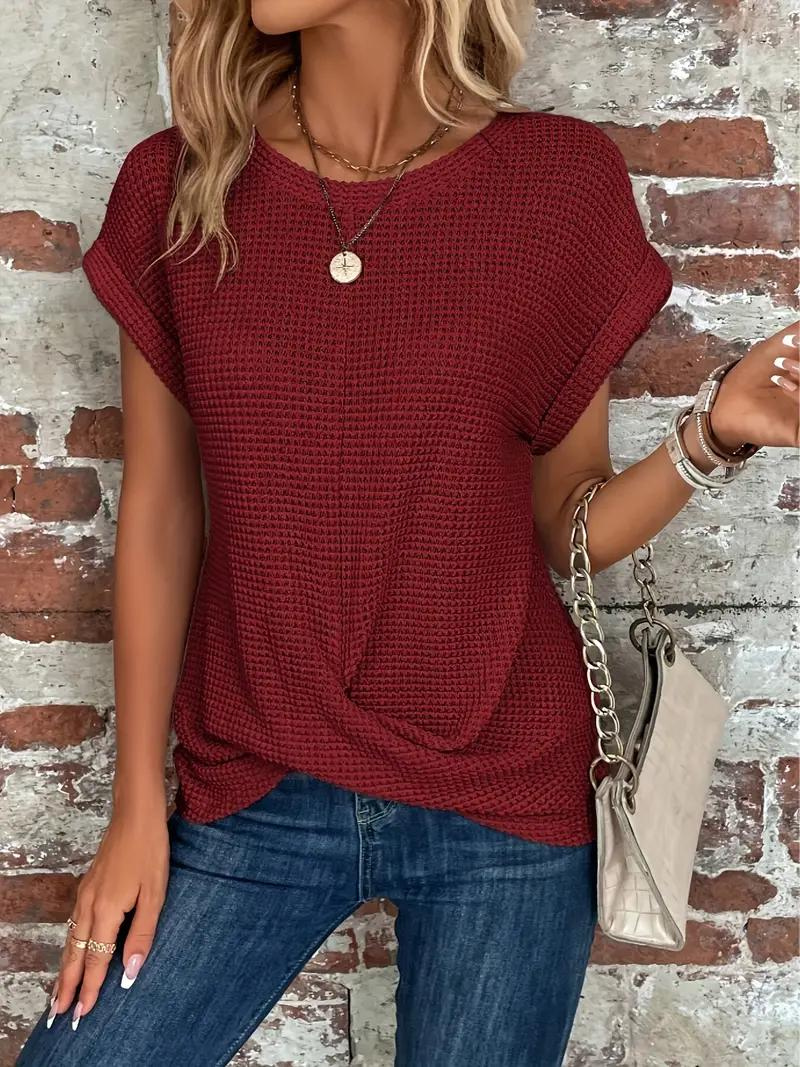 Lune London | Casual Knitted T-Shirt with Texture for Women
