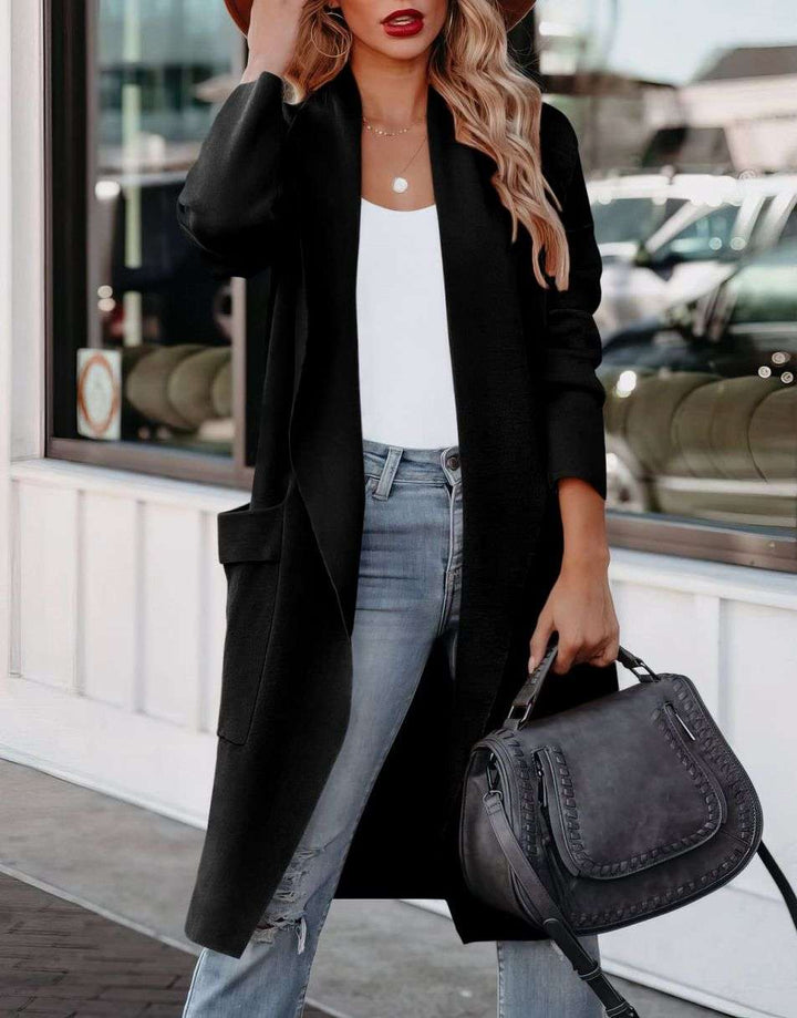 Lune London | Long Cardigan with Open Front in Casual Style