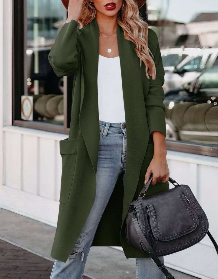 Lune London | Long Cardigan with Open Front in Casual Style