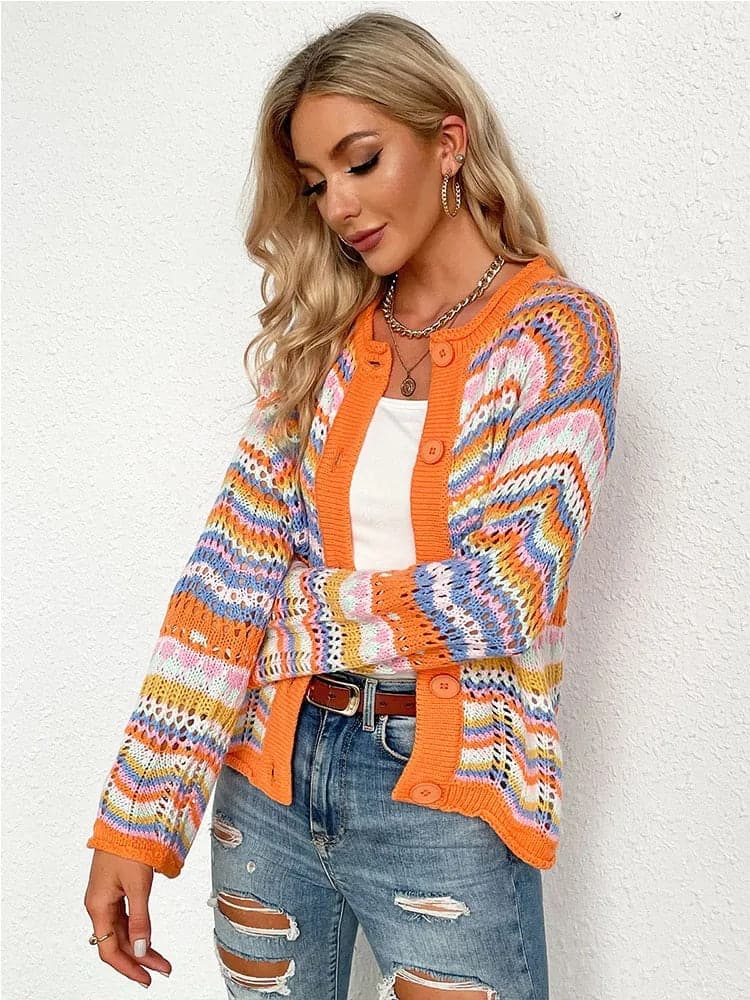 Lune London | Cardigan - Knitted with button closure - Lightweight and breathable - Loose fit