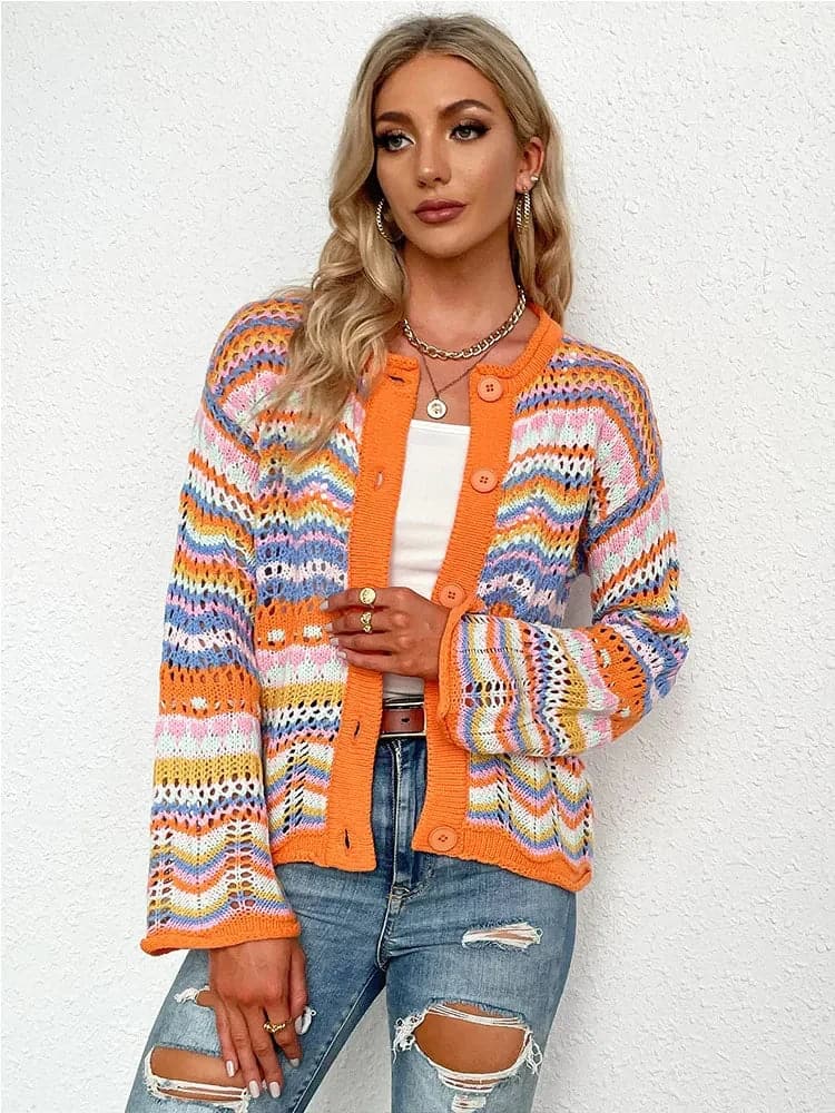 Lune London | Cardigan - Knitted with button closure - Lightweight and breathable - Loose fit