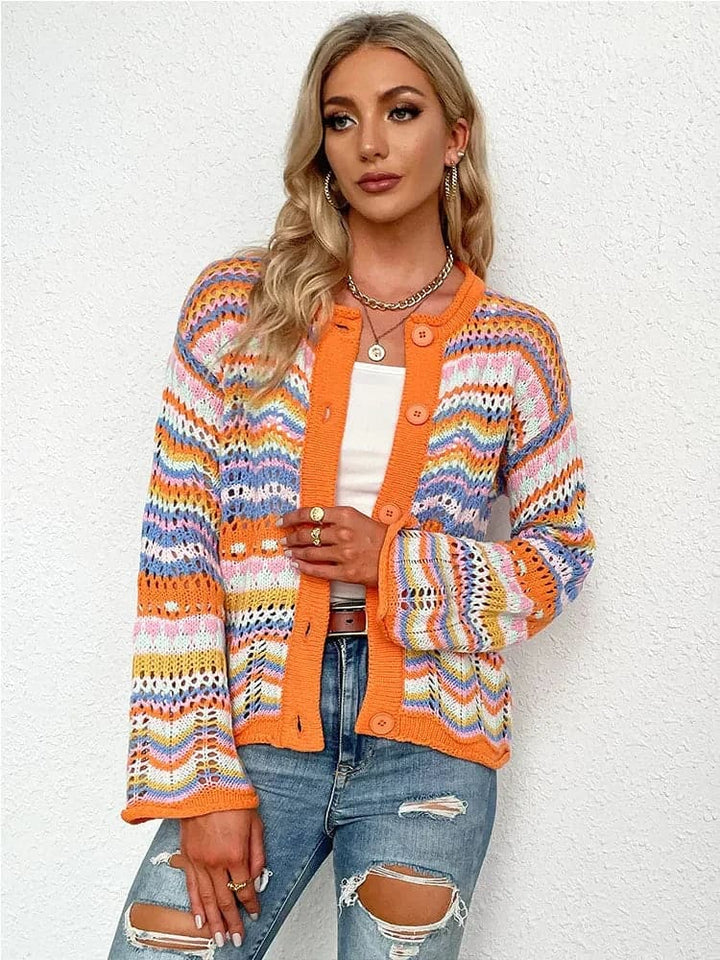 Lune London | Cardigan - Knitted with button closure - Lightweight and breathable - Loose fit