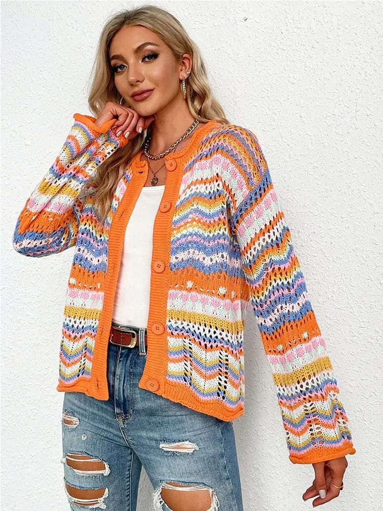 Lune London | Cardigan - Knitted with button closure - Lightweight and breathable - Loose fit