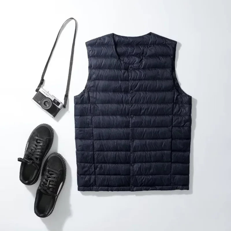 Lune London | Ultralight and warm sleeveless down vest for men - Autumn/Winter