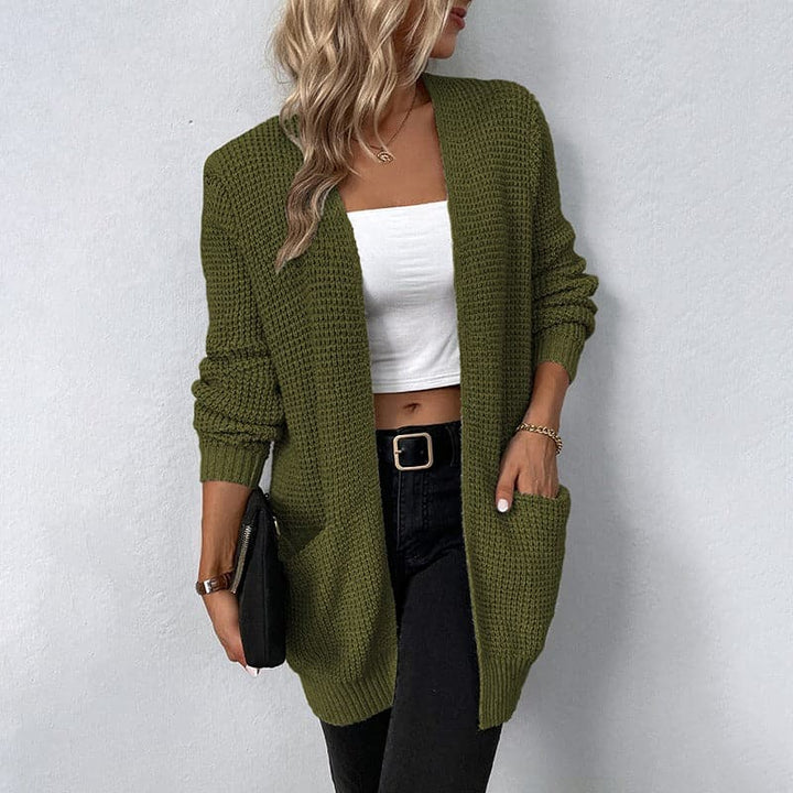 Lune London | Cardigan - Knitted Open Front - Casual Fit - Long Sleeves with Ribbed Cuffs